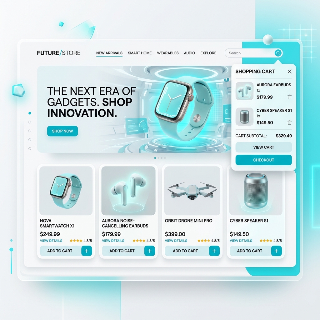 E-Commerce Website mockup
